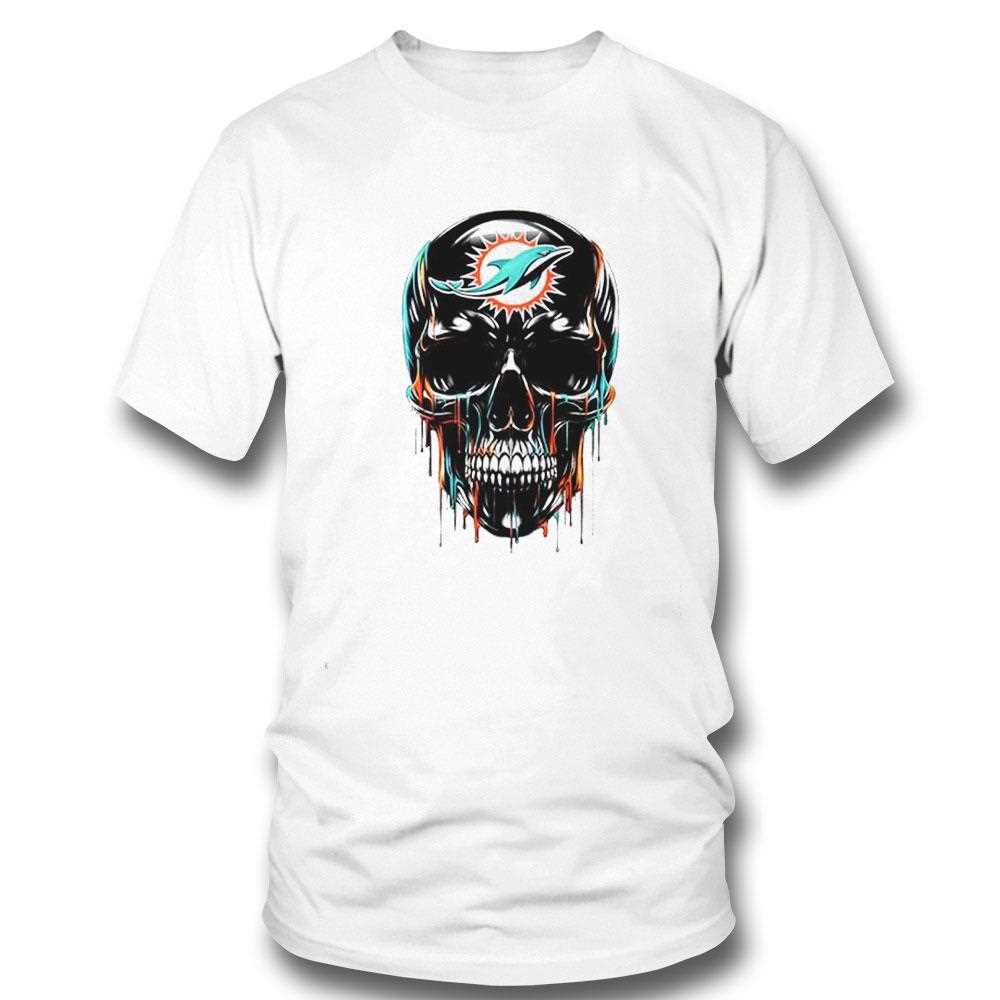 Miami Dolphins Skull Black Art Tee