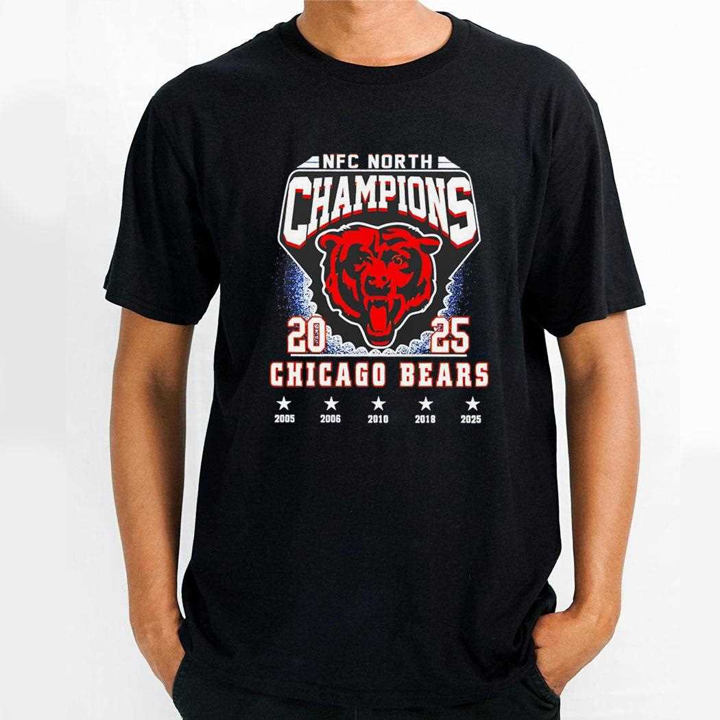 Nfc North Champions Chicago Bears 2025 Tee Nfc North Champions Chicago Bears 2025 Tee