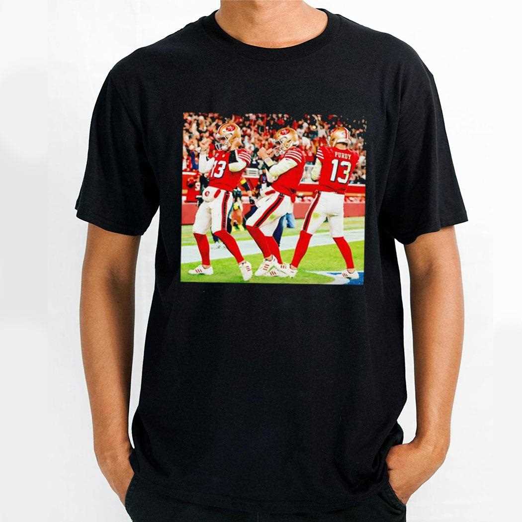 San Francisco 49ers Brock Purdy Celebration Dance Tee San Francisco 49ers Brock Purdy Celebration Dance Tee