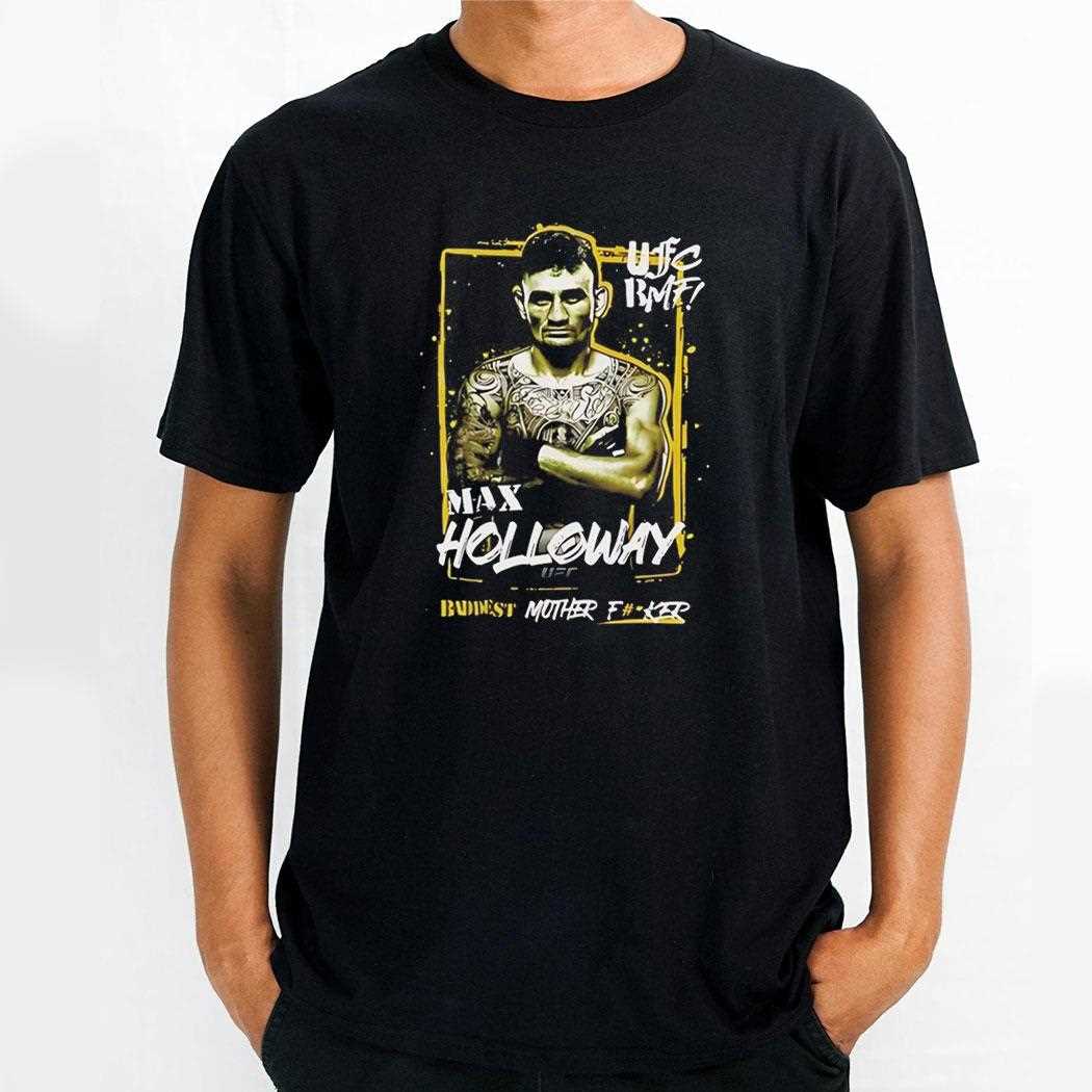 Top Max Holloway Ufc 300 Bmf Championship Tee