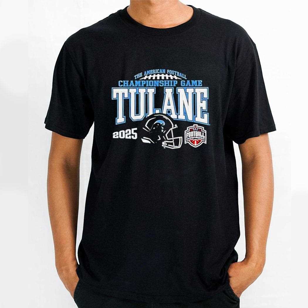 Tulane Green Wave Green Acc Football Championship Bound 2025 Tee