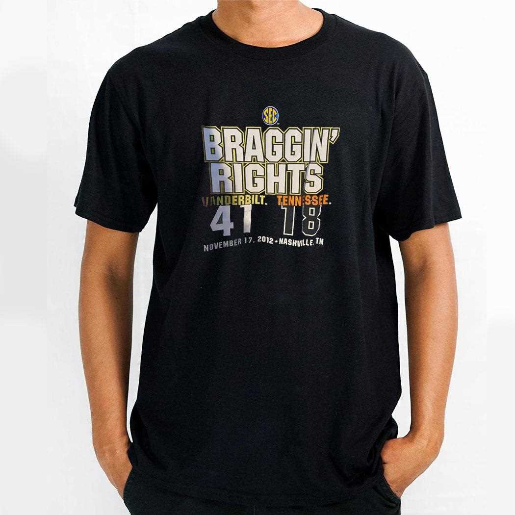Vanderbilt Commodores Vs Tennessee Volunteers Braggin Rights 2012 Tee Vanderbilt Commodores Vs Tennessee Volunteers Braggin Rights 2012 Tee