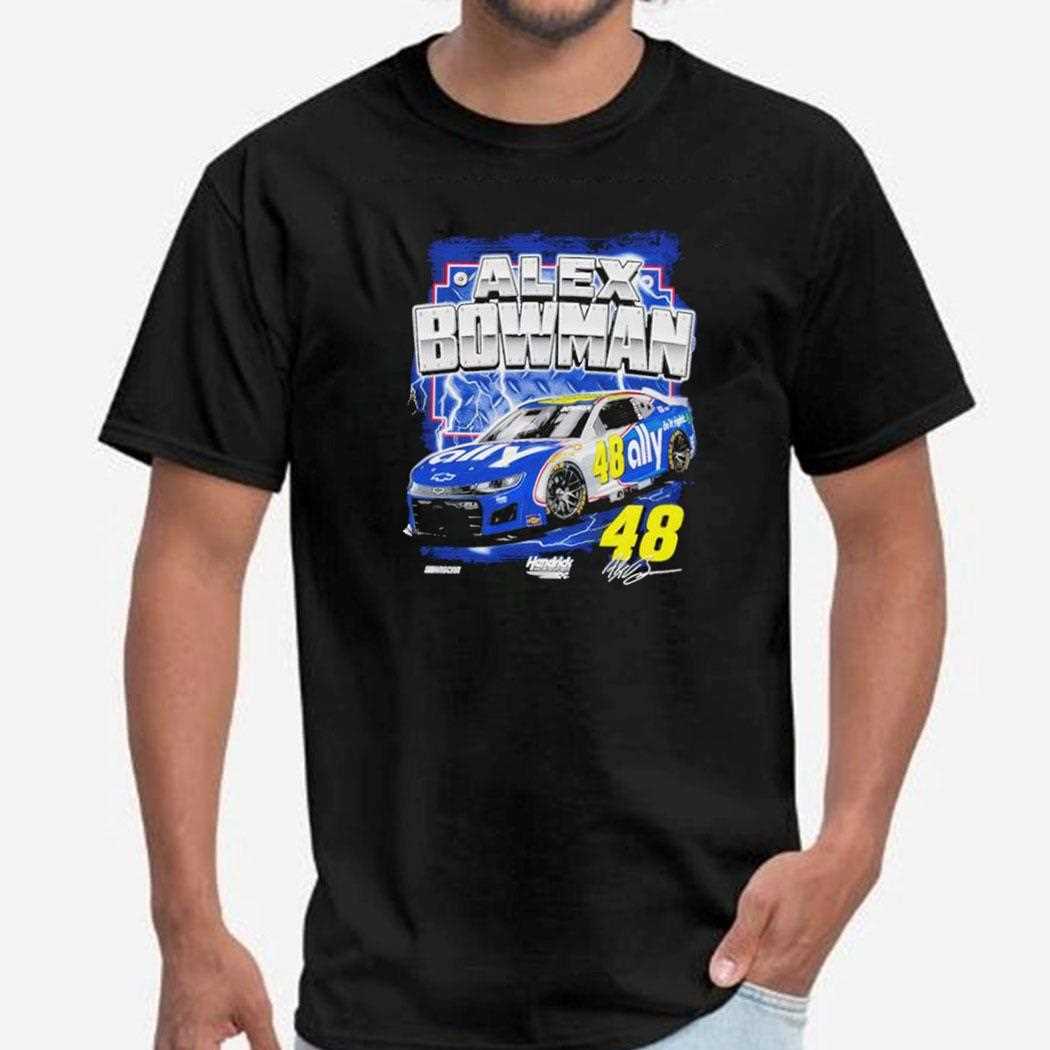 Alex Bowman Hendrick Motorsports Team Collection Car Number 48 Signature Shirt Alex Bowman Hendrick Motorsports Team Collection Car Number 48 Signature Shirt