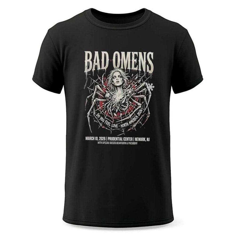 Bad Omens Do You Feel Love North America 2026 Event Tee At Prudential Center Tee Bad Omens Do You Feel Love North America 2026 Event Tee At Prudential Center Tee