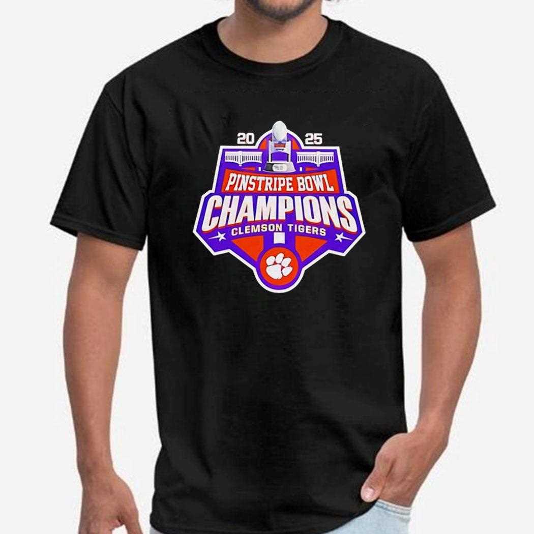 Clemson Tigers 2025 Pinstripe Bowl Champions Tee