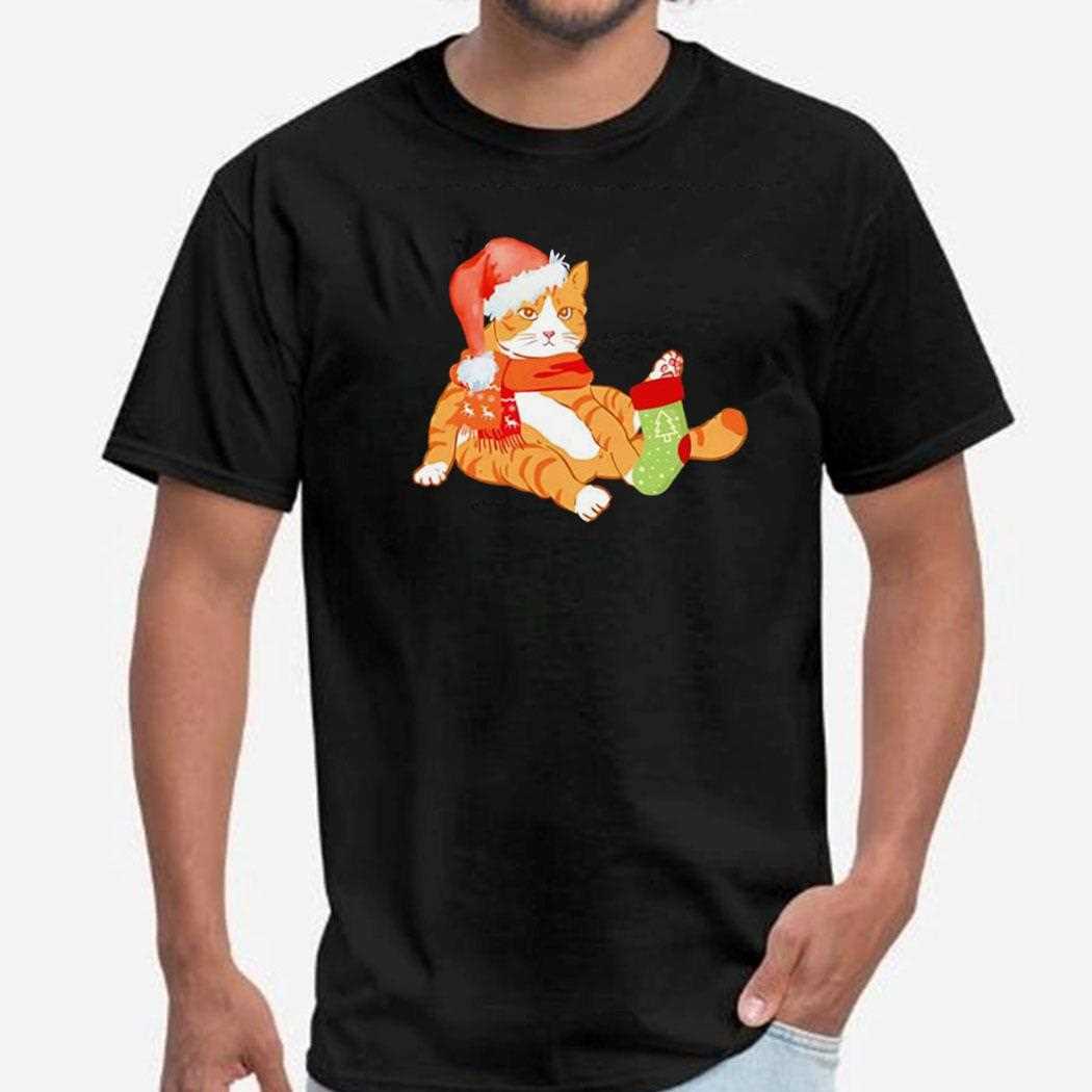 Cute Christmas Orange Cat Tee
