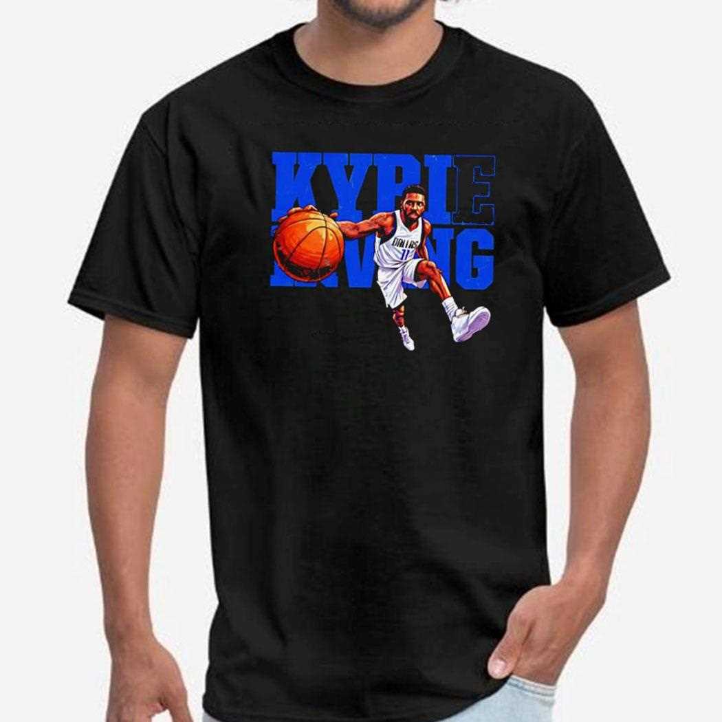 Dallas Mavericks Basketball Kyrie Irving Cartoon Tee