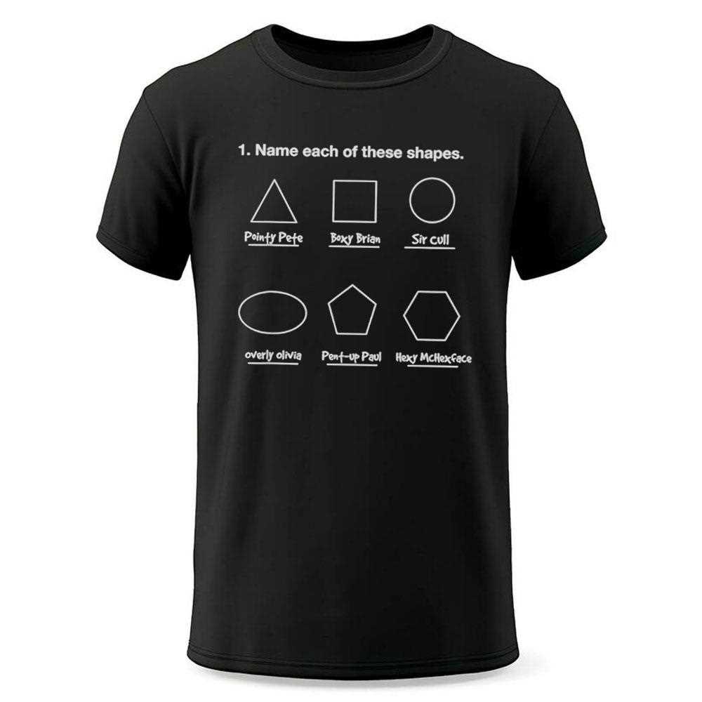 Geometry Funny Name These Shapes Geek Humor Math Tee Geometry Funny Name These Shapes Geek Humor Math Tee