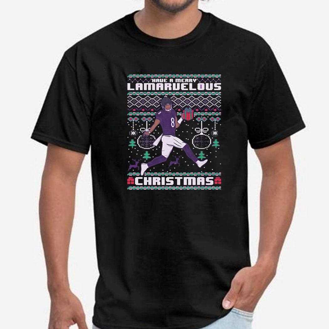 Lamar Jackson Baltimore Ravens Have A Merry Lamaruelous Tee