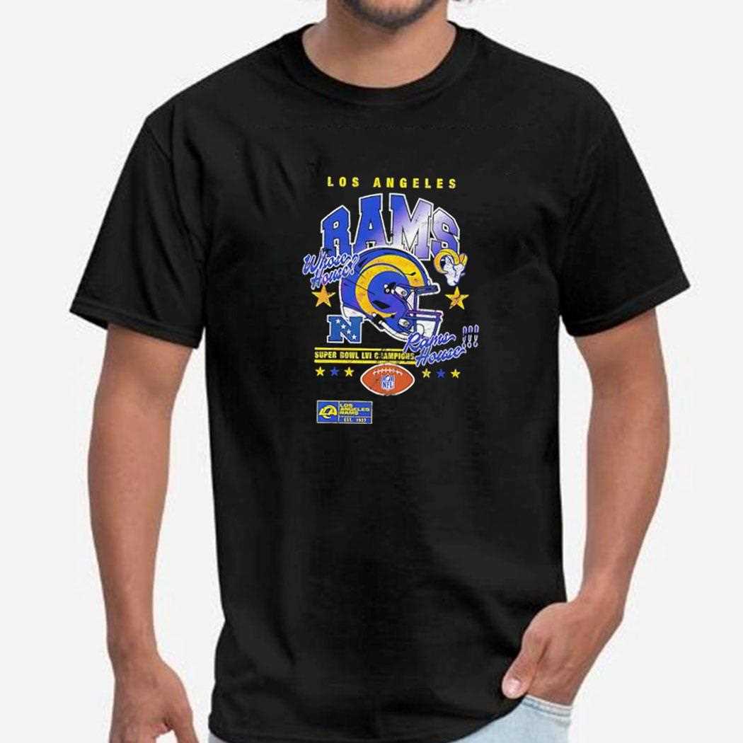 Los Angeles Rams Whose House Rams House Retro Shirt