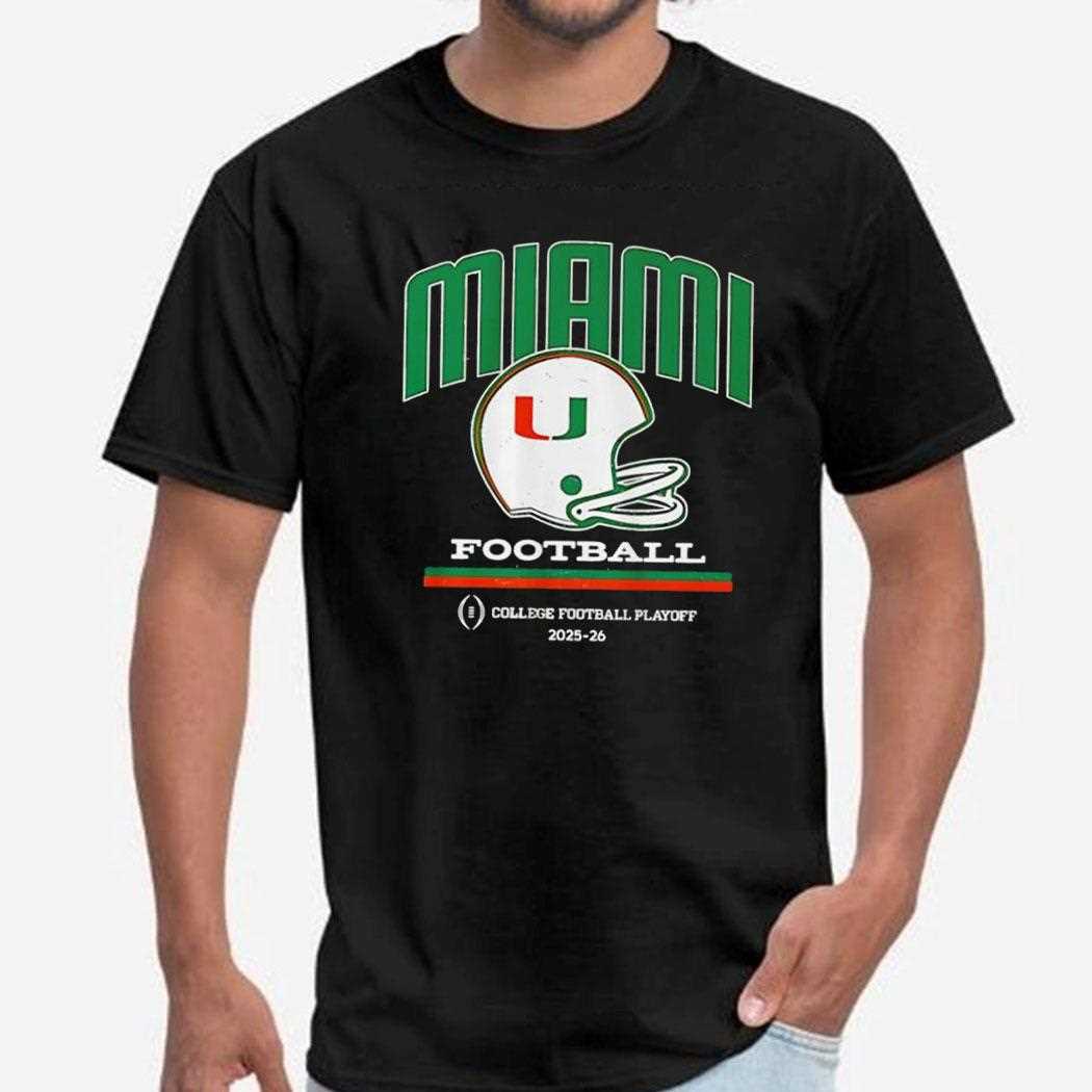 Miami Hurricanes Cfp Fight Song College Football Playoff 2025-26 Tee