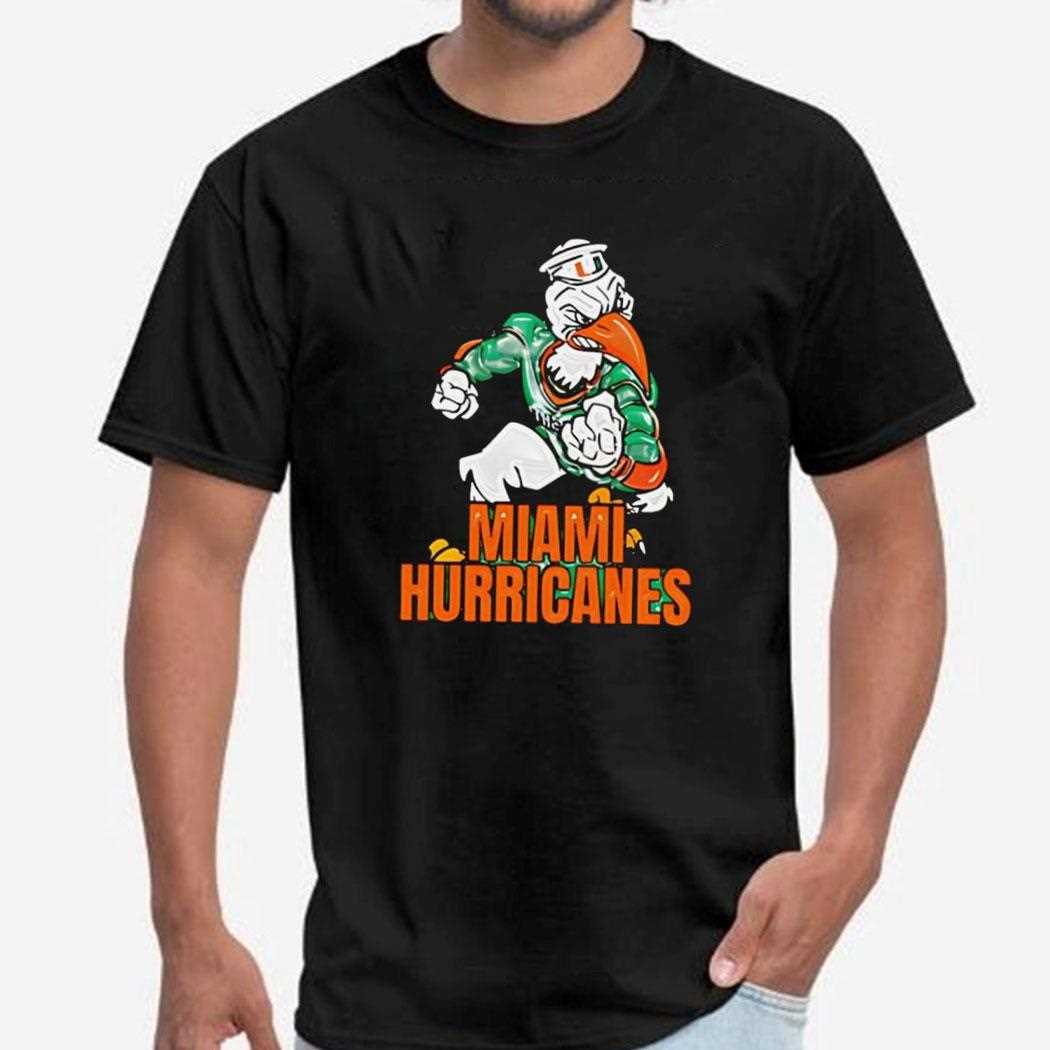 Miami Hurricanes Mascot Strong Tee