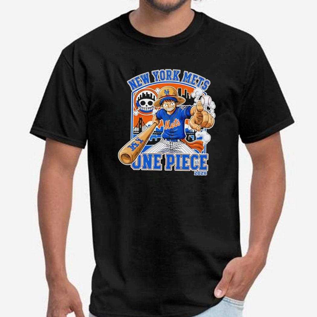 New York Mets One Piece 2026 Luffy Tee