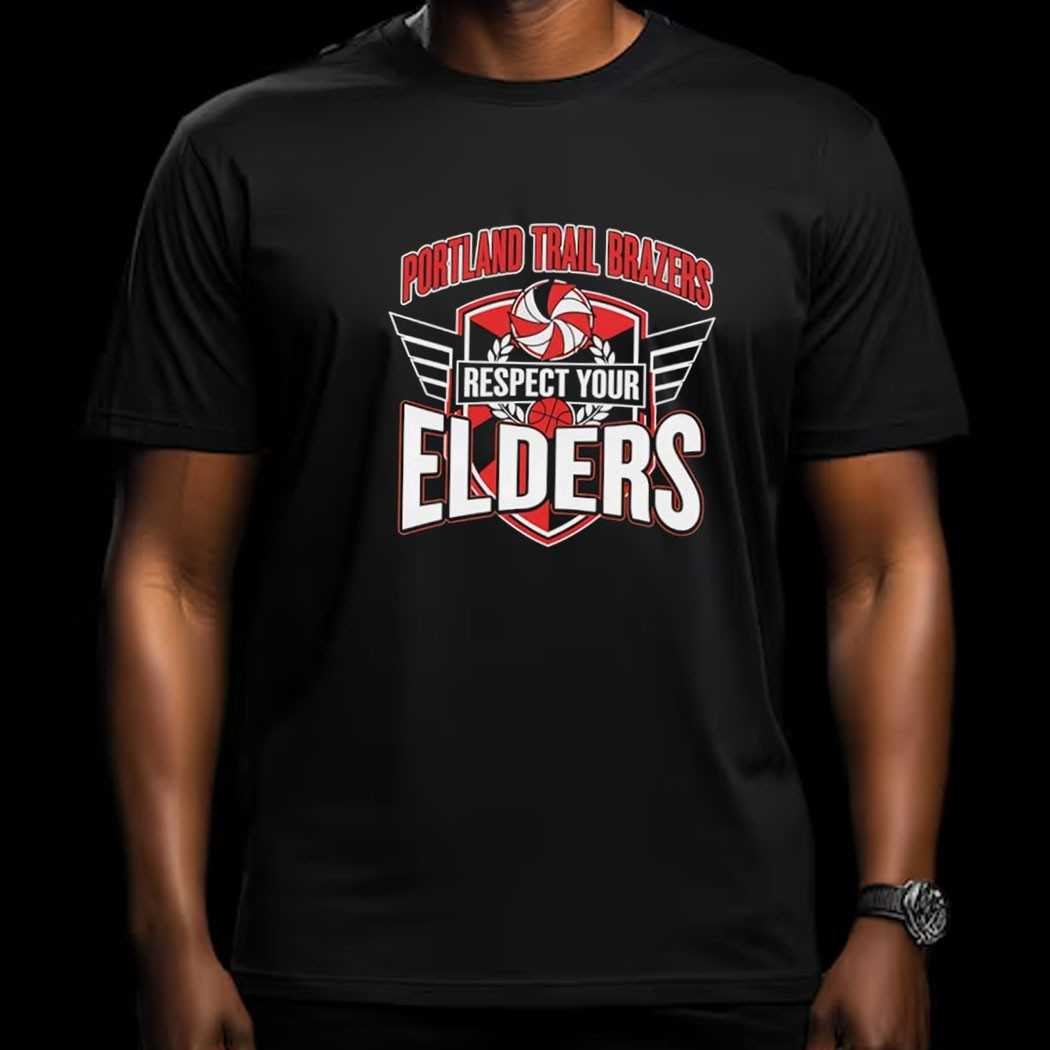 Portland Trail Blazers Respect Your Elders Tee Portland Trail Blazers Respect Your Elders Tee