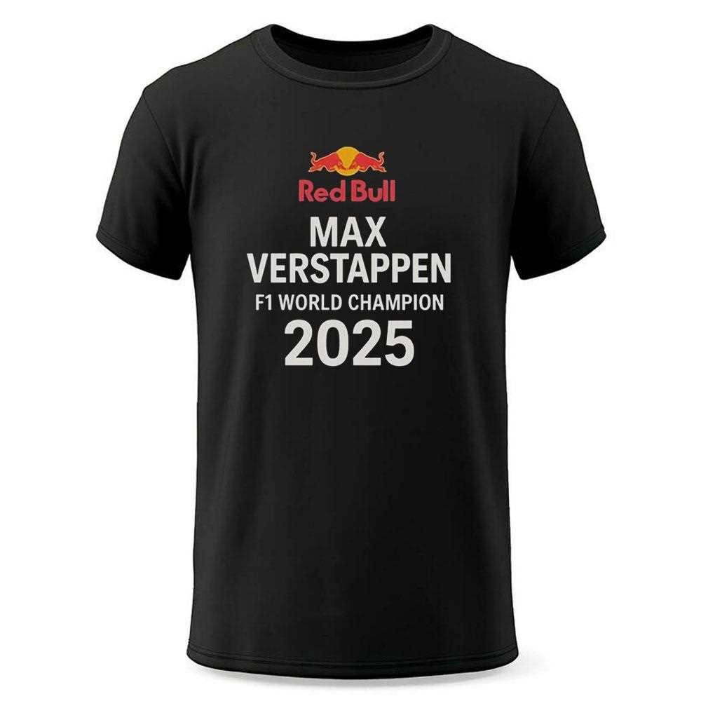 Red Bull Max Verstappen F1 World Champion 2025 Tee Red Bull Max Verstappen F1 World Champion 2025 Tee