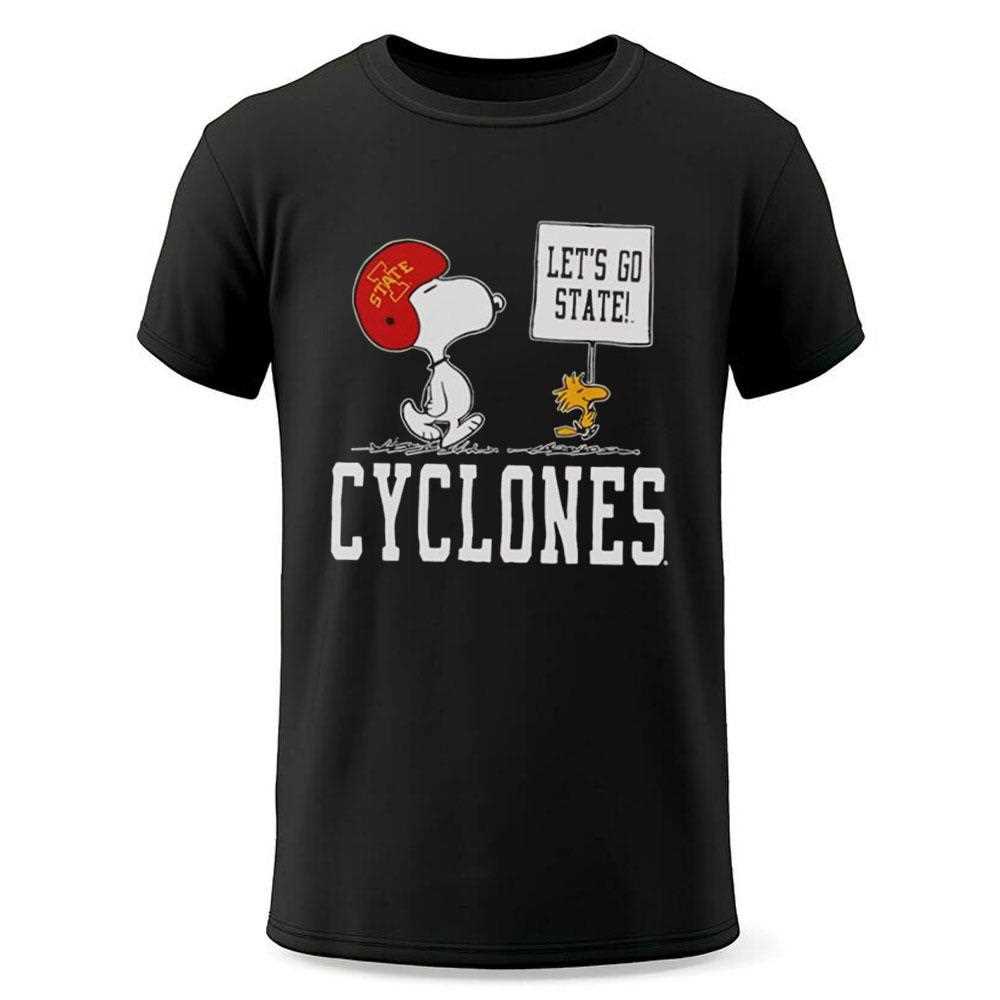 Snoopy X Iowa State Football Lets Go State Cyclones Tee Snoopy X Iowa State Football Lets Go State Cyclones Tee