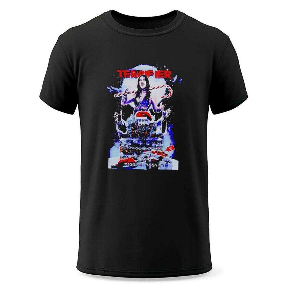 Wwe Rhea Ripley X Terrifier Holiday Stylish Tee Wwe Rhea Ripley X Terrifier Holiday Stylish Tee