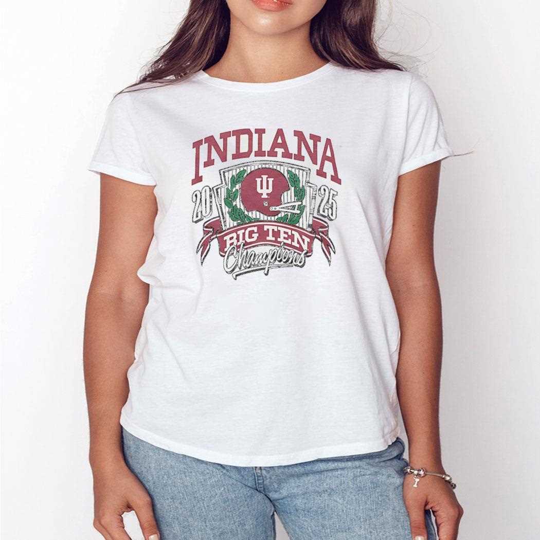 Indiana Hoosiers 2025 Big Ten Champions T-tee Indiana Hoosiers 2025 Big Ten Champions T-tee