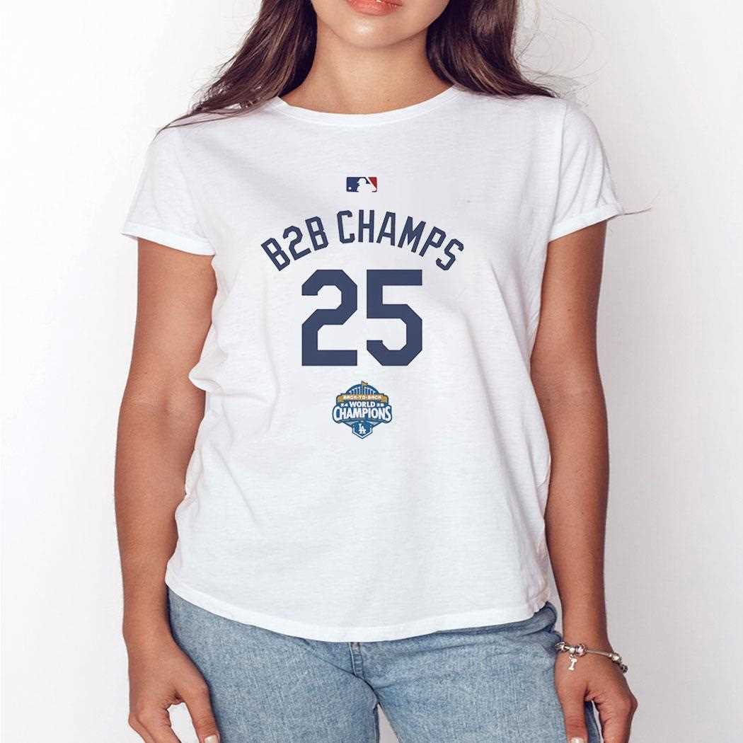 Los Angeles Dodgers B2b Champs 25 Tee Los Angeles Dodgers B2b Champs 25 Tee