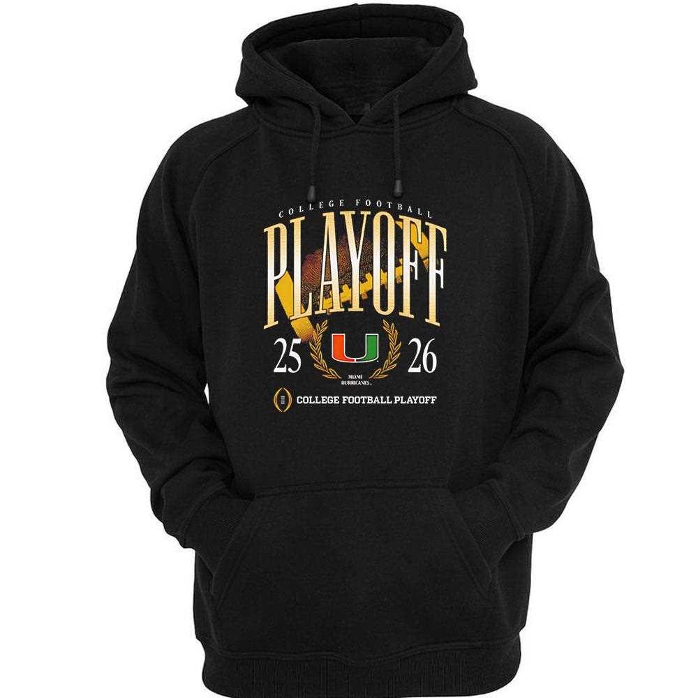 Miami Hurricanes 25-26 College Football Playoff College Football Playoff Tee Miami Hurricanes 25-26 College Football Playoff College Football Playoff Tee
