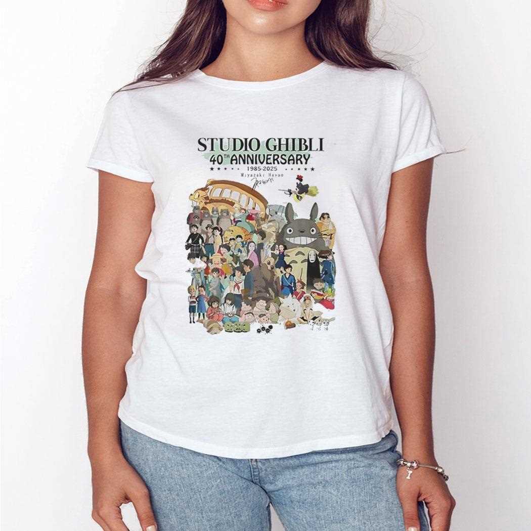 Studio Ghibli 40th Anniversary 1985-2025 Signature Tee Studio Ghibli 40th Anniversary 1985-2025 Signature Tee