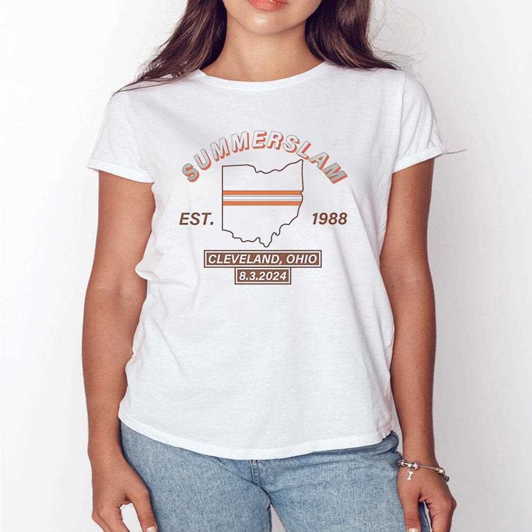 Summerslam Cleveland Ohio Est 1988 Tee Summerslam Cleveland Ohio Est 1988 Tee