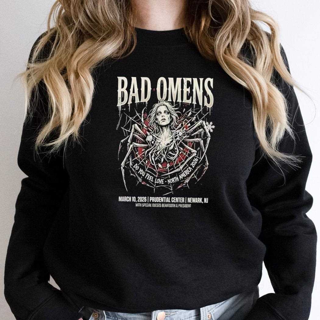 Bad Omens Do You Feel Love North America 2026 Event Tee At Prudential Center Tee Bad Omens Do You Feel Love North America 2026 Event Tee At Prudential Center Tee