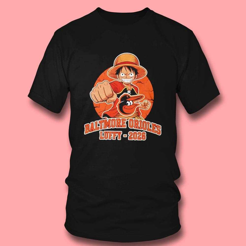 Baltimore Orioles One Piece 2026 Luffy Tee