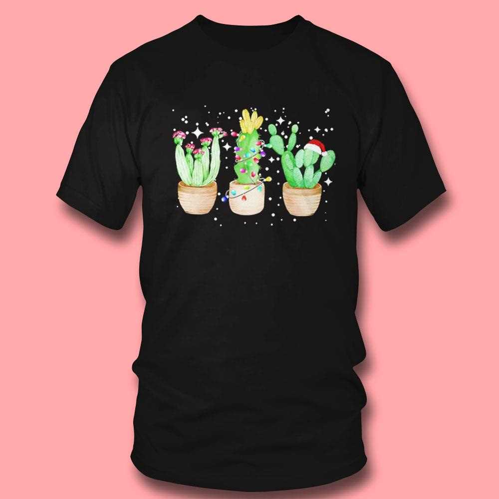 Cactus Christmas Tree Lights Ugly Pajama Ornament Decor Shirt Cactus Christmas Tree Lights Ugly Pajama Ornament Decor Shirt