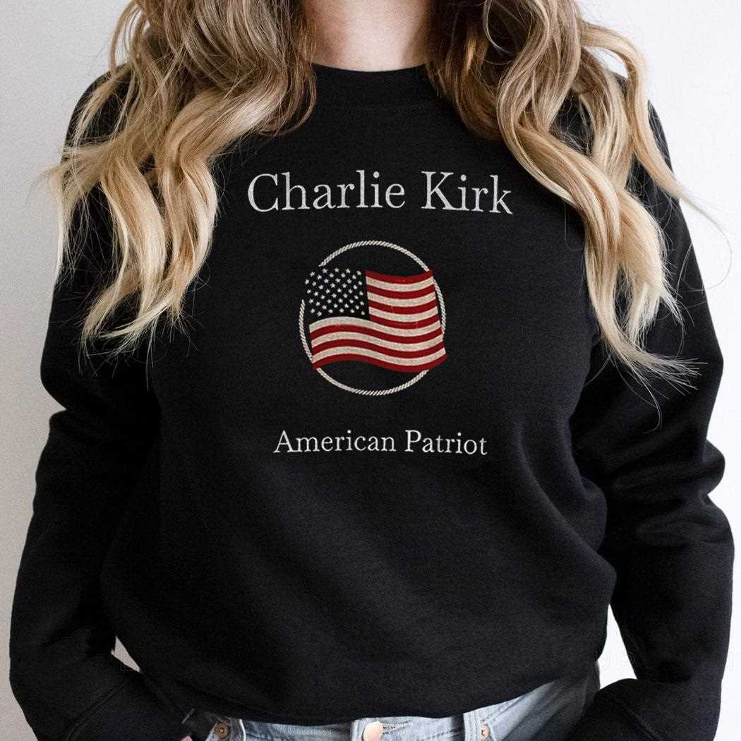 Charlie Kirk American Patriot Political Statement Tee Charlie Kirk American Patriot Political Statement Tee