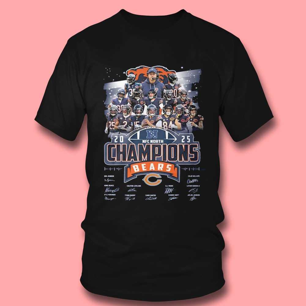 Chicago Bears Nfc North Champions 2025 Tee Chicago Bears Nfc North Champions 2025 Tee