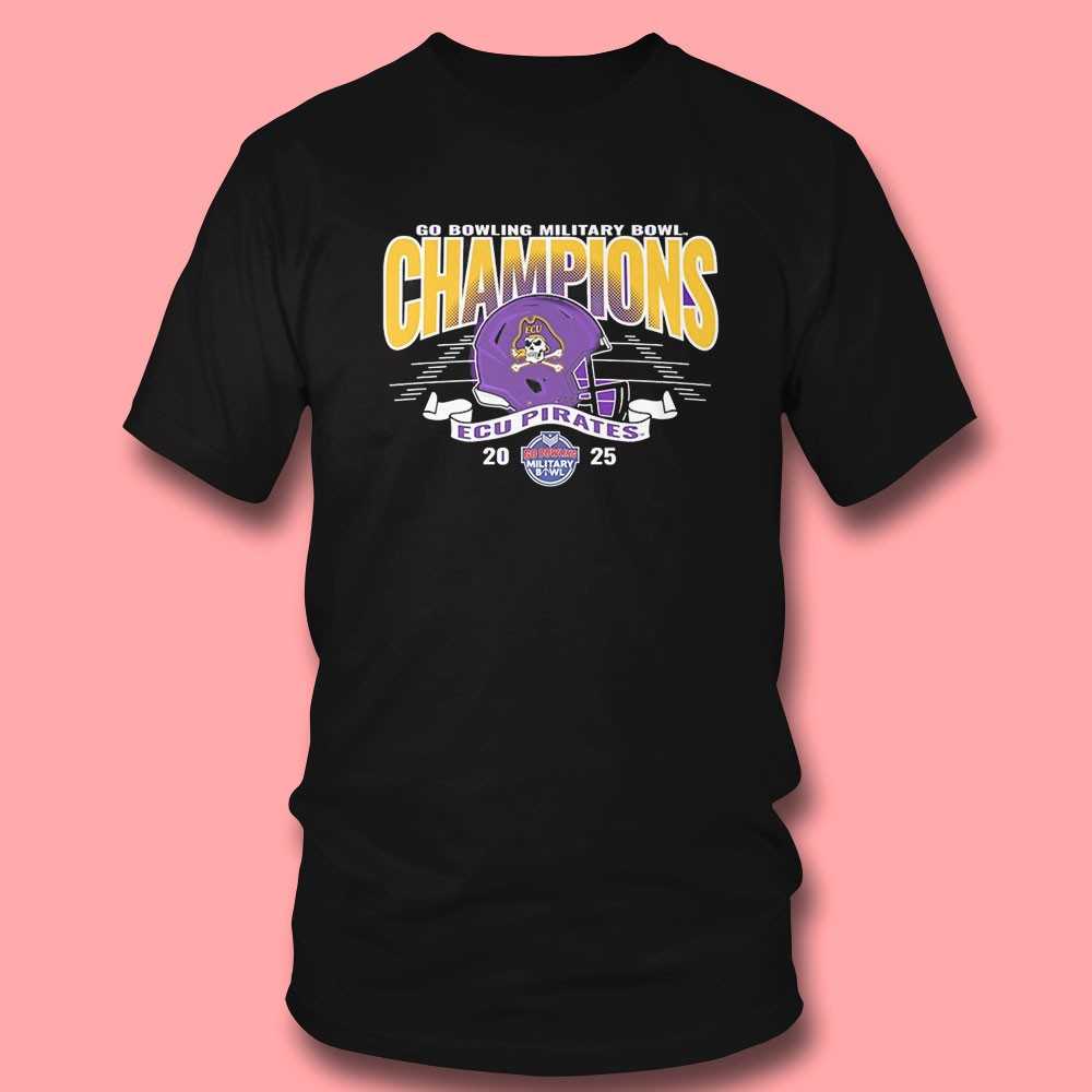 Ecu Pirates 2025 Military Bowl Champions Tee Ecu Pirates 2025 Military Bowl Champions Tee