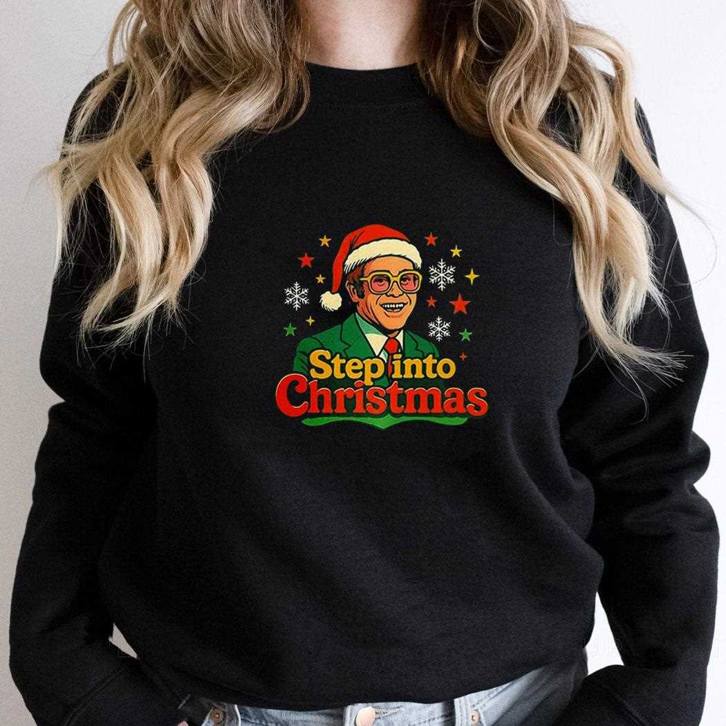 Elton John Step Into Christmas Cartoon Tee Elton John Step Into Christmas Cartoon Tee