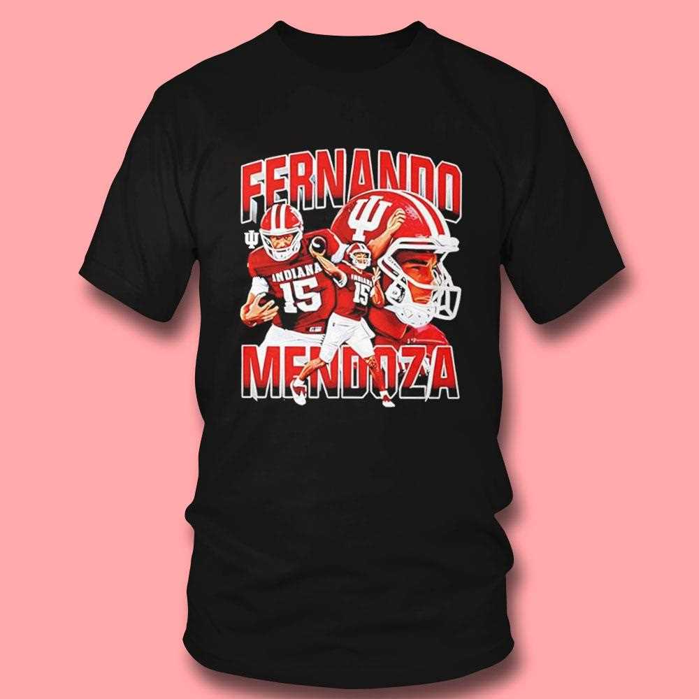 Fernando Mendoza Indiana Football Ncaa Individual Collage Tee Fernando Mendoza Indiana Football Ncaa Individual Collage Tee