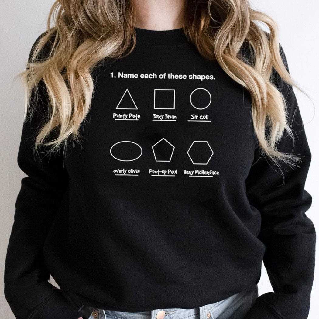 Geometry Funny Name These Shapes Geek Humor Math Tee Geometry Funny Name These Shapes Geek Humor Math Tee