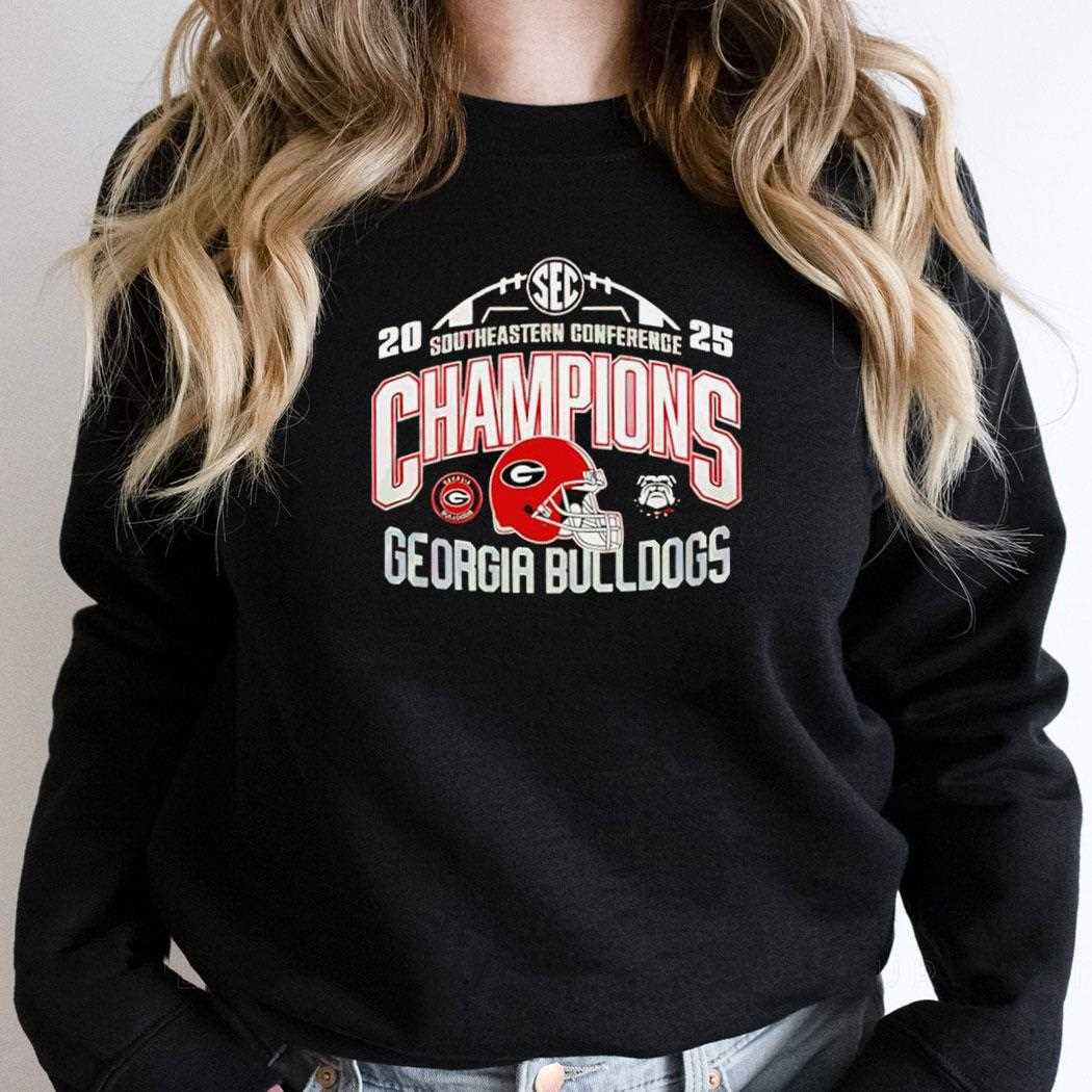 Georgia Bulldogs 2025 Sec Football Conference Champions Tee Georgia Bulldogs 2025 Sec Football Conference Champions Tee