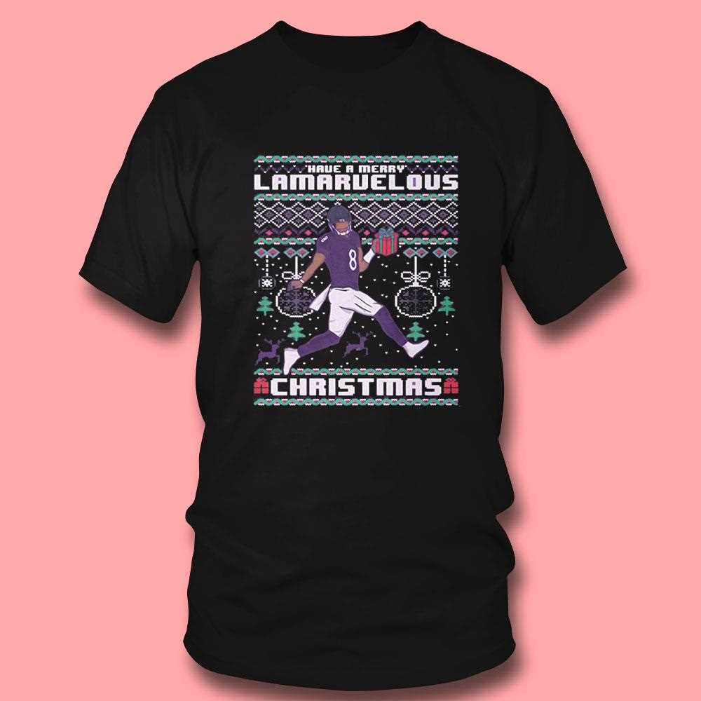 Lamar Jackson Baltimore Ravens Have A Merry Lamaruelous Tee