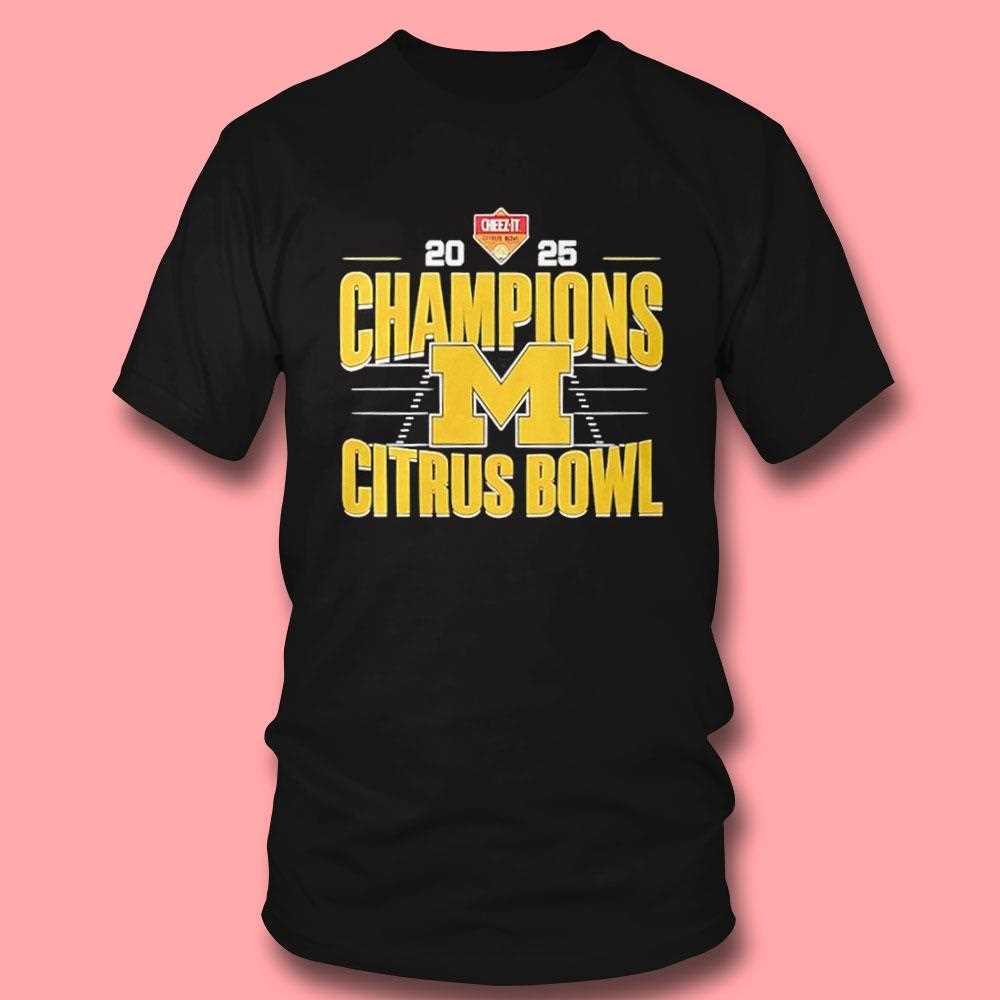 Michigan Wolverines Citrus Bowl Champions 2025 Football Tee Michigan Wolverines Citrus Bowl Champions 2025 Football Tee
