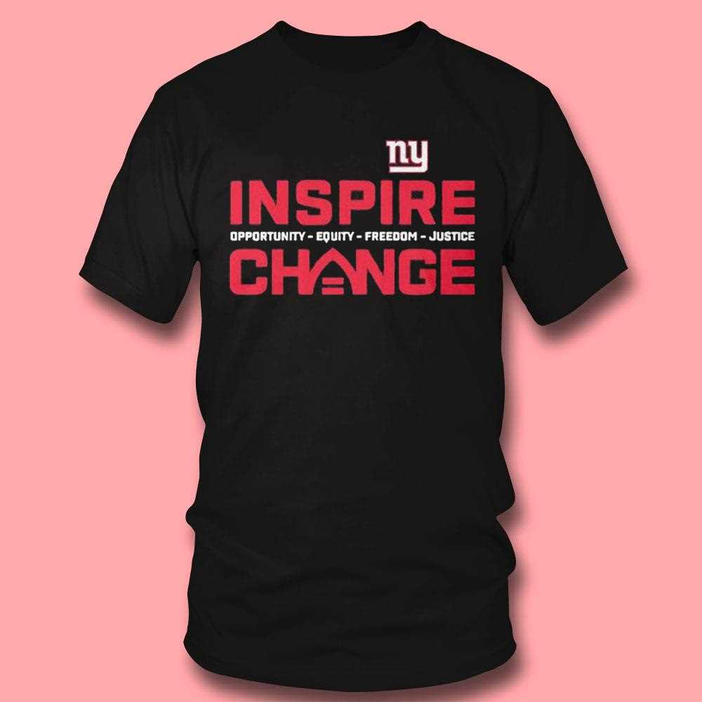 New York Giants Inspire Change Opportunity Equity Freedom Justice Tee New York Giants Inspire Change Opportunity Equity Freedom Justice Tee