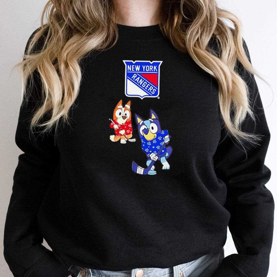 New York Rangers Bluey Christmas Night 2025 Gameday Tee New York Rangers Bluey Christmas Night 2025 Gameday Tee