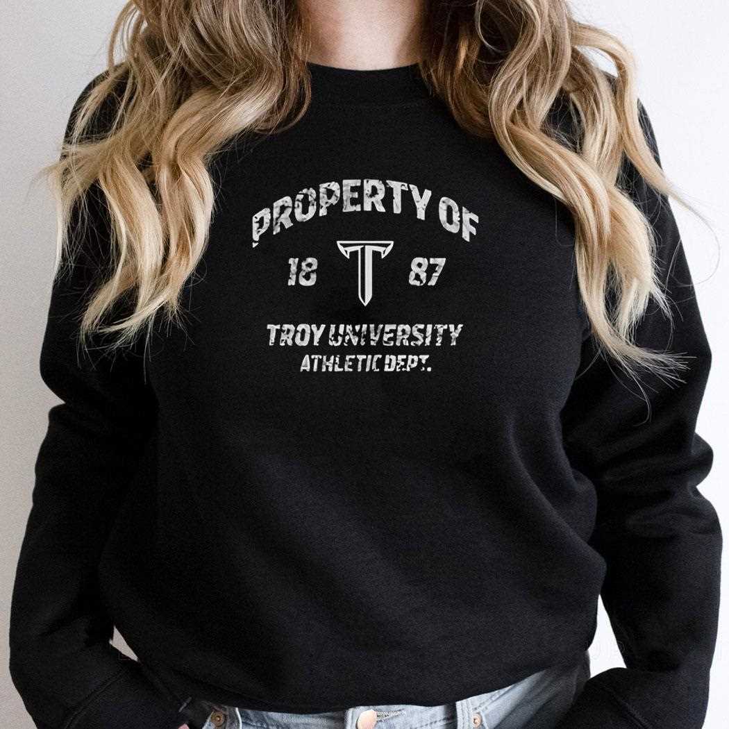 Property Of Troy University Athletic Dept 1887 Tee Property Of Troy University Athletic Dept 1887 Tee