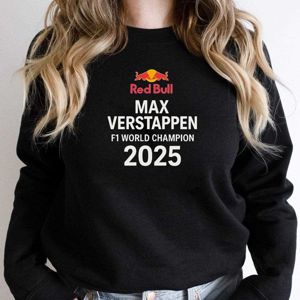 Red Bull Max Verstappen F1 World Champion 2025 Tee Red Bull Max Verstappen F1 World Champion 2025 Tee