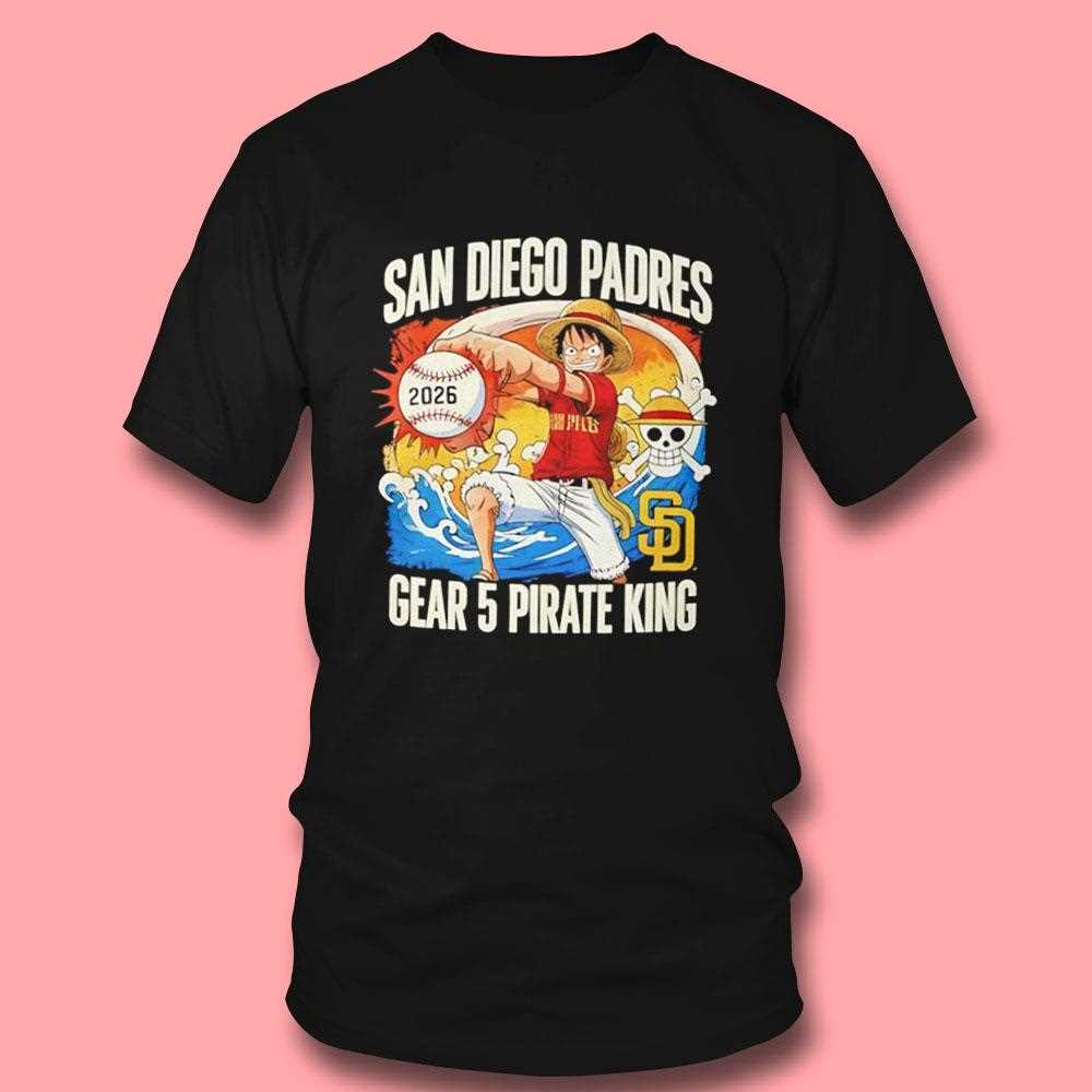 San Diego Padres One Piece 2026 Luffy Gear 5 Pirate King Tee