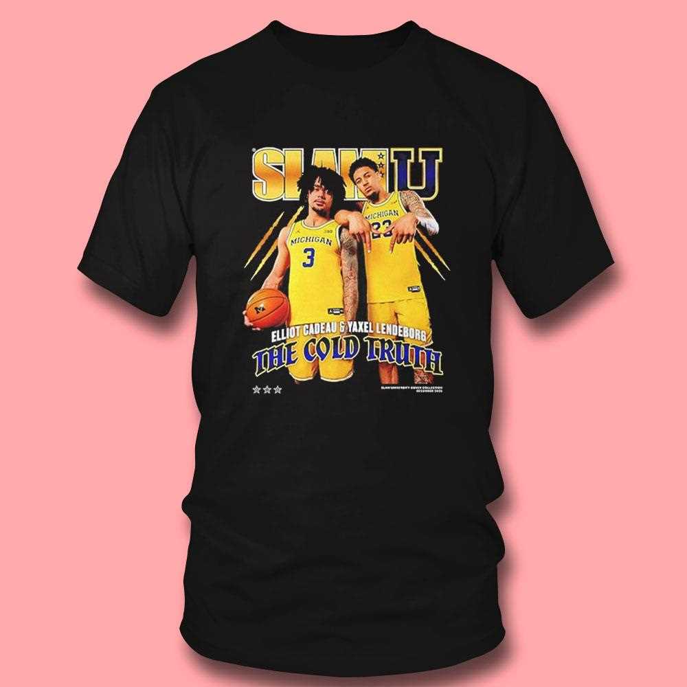 Slam Michigan Wolverines Elliot Cadeau And Yaxel Lendeborg The Cold Truth Tee
