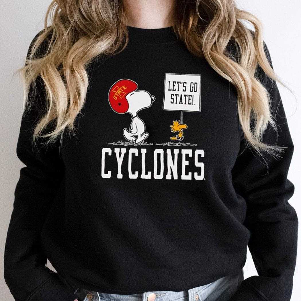 Snoopy X Iowa State Football Lets Go State Cyclones Tee Snoopy X Iowa State Football Lets Go State Cyclones Tee