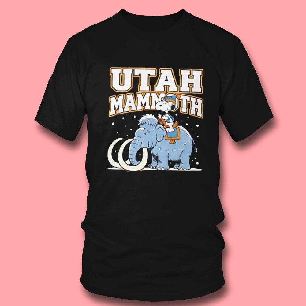 Utah Mammoth Snoopy Peanuts 2026 Tee Utah Mammoth Snoopy Peanuts 2026 Tee