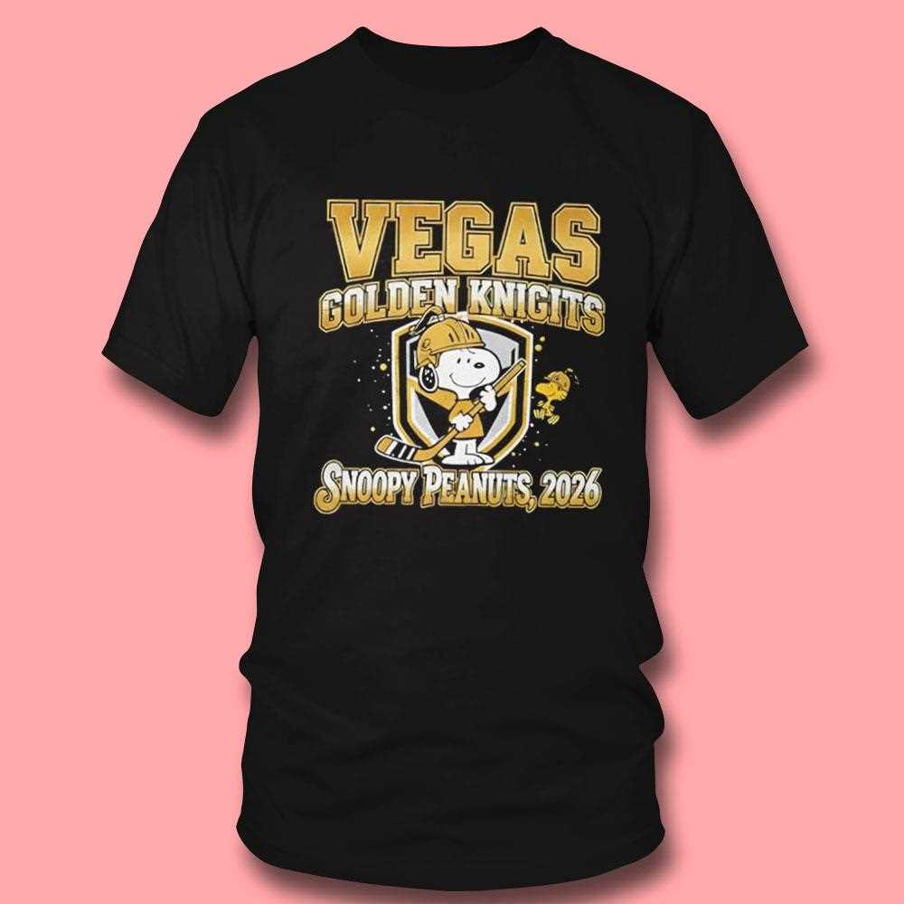Vegas Golden Knights Snoopy Peanuts 2026 Tee Vegas Golden Knights Snoopy Peanuts 2026 Tee