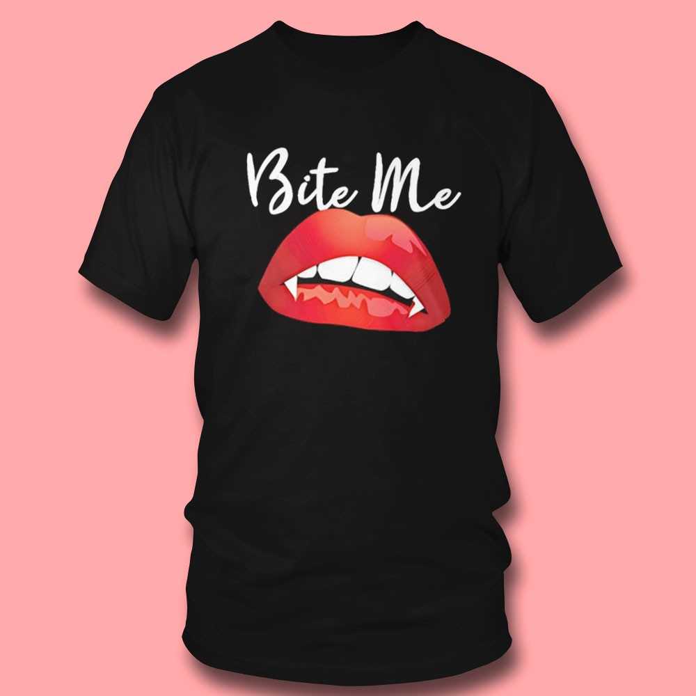 Vintage Bite Me Vampire Fangs Lips Tee Vintage Bite Me Vampire Fangs Lips Tee