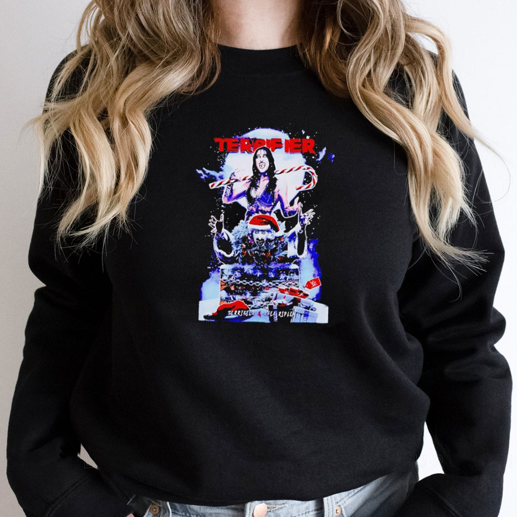 Wwe Rhea Ripley X Terrifier Holiday Stylish Tee Wwe Rhea Ripley X Terrifier Holiday Stylish Tee