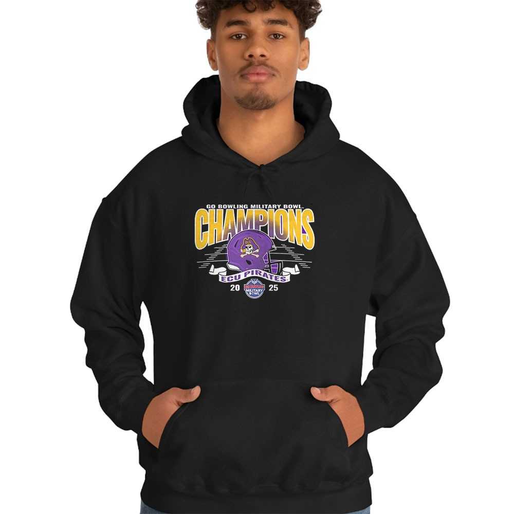 Ecu Pirates 2025 Military Bowl Champions Tee Ecu Pirates 2025 Military Bowl Champions Tee